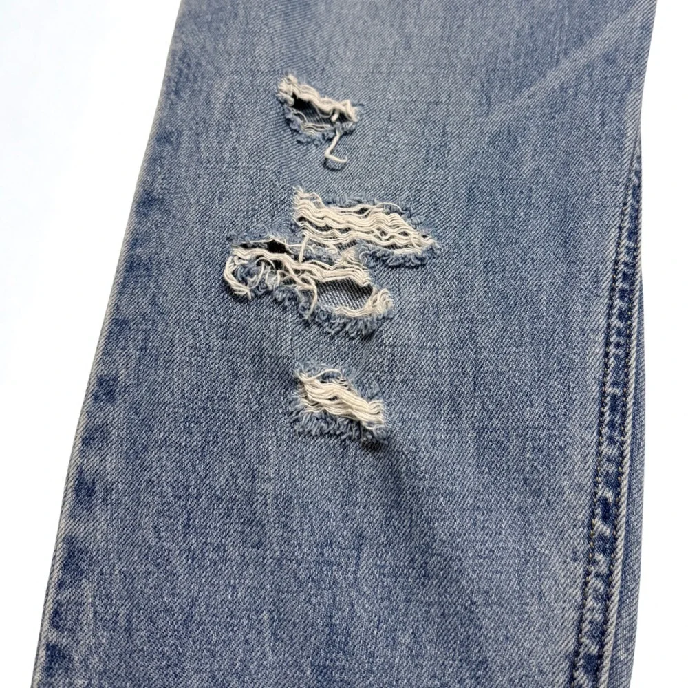 Gap Kids Girls Size 12 Mom Jeans Distressed Medium Wash High Rise Denim Cotton